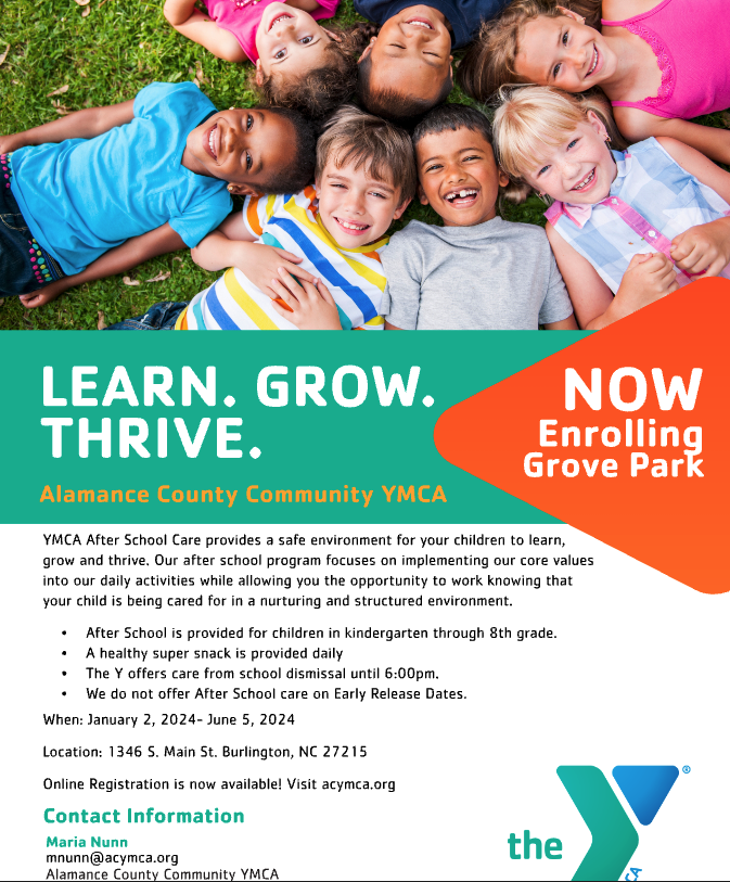 YMCA After School Picking Up Grove Park United Way of Alamance County